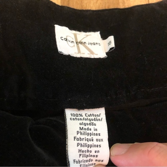 NWT $69 USD Calvin Klein Black Velvet Feel Soft Cotton Pants Womens Size 16 - Picture 4 of 11